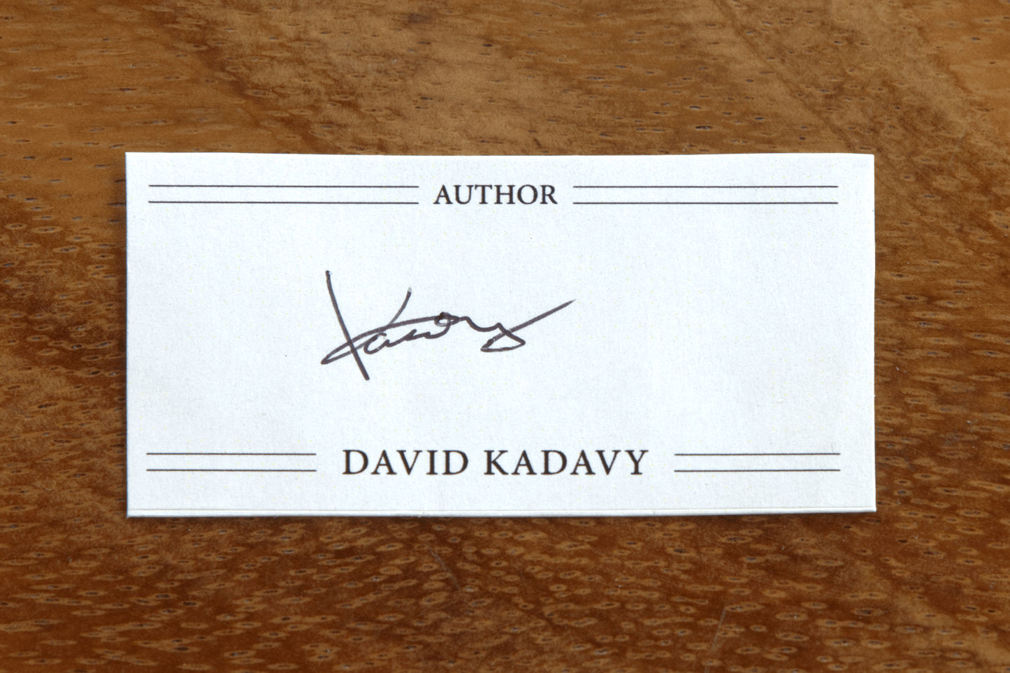 Book Plate Signed by David Kadavy